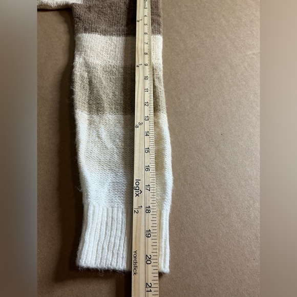 Lilly Pulitzer Elannie Wool Blend Toffee Marled Ombre Stripe Sweater XL - Picture 9 of 12